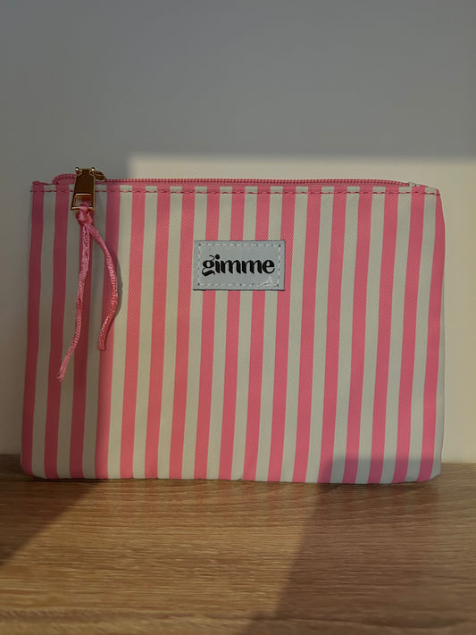 Pochette rayure rose